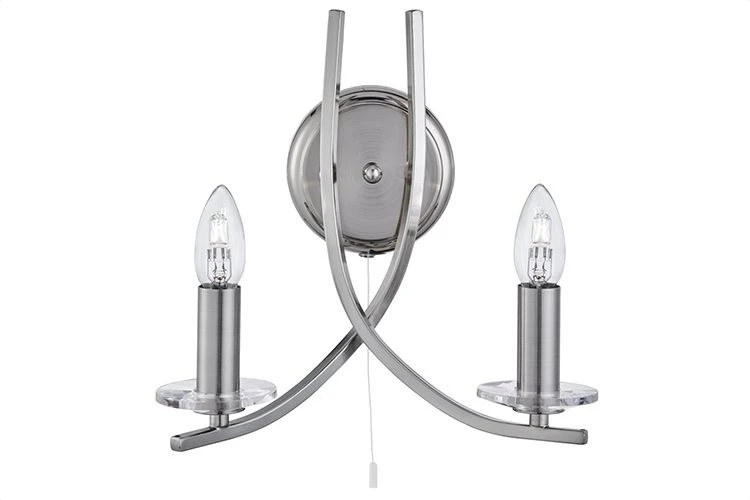 Ascona Satin Silver Wall Light 1 Ascona Satin Silver Wall Light