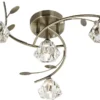 Sierra Antique Brass Semi Flush Ceiling Light