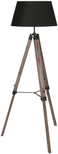 Pacific Lifestyle Wooden Tripod Floor Lamp With Shade