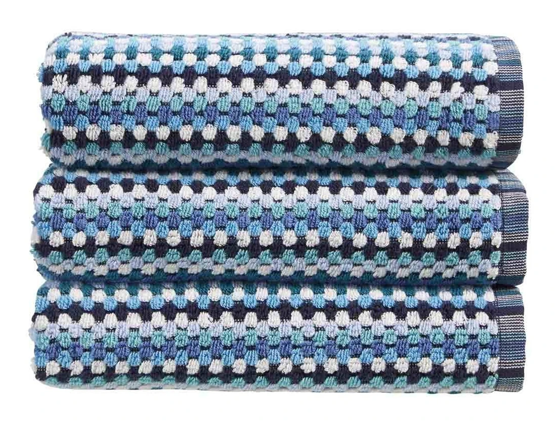 Christy Carnaby Stripe Towel Blue 1 Christy Carnaby Stripe Towel Blue
