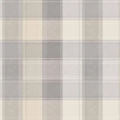 Arthouse Country Check Grey Wallpaper
