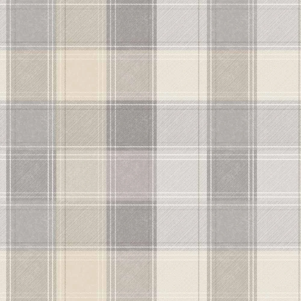 Arthouse Country Check Grey Wallpaper 1 Arthouse Country Check Grey Wallpaper