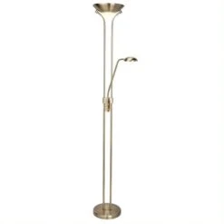 Searchlight Mother And Child Led Floor Lamp - Antique Brass