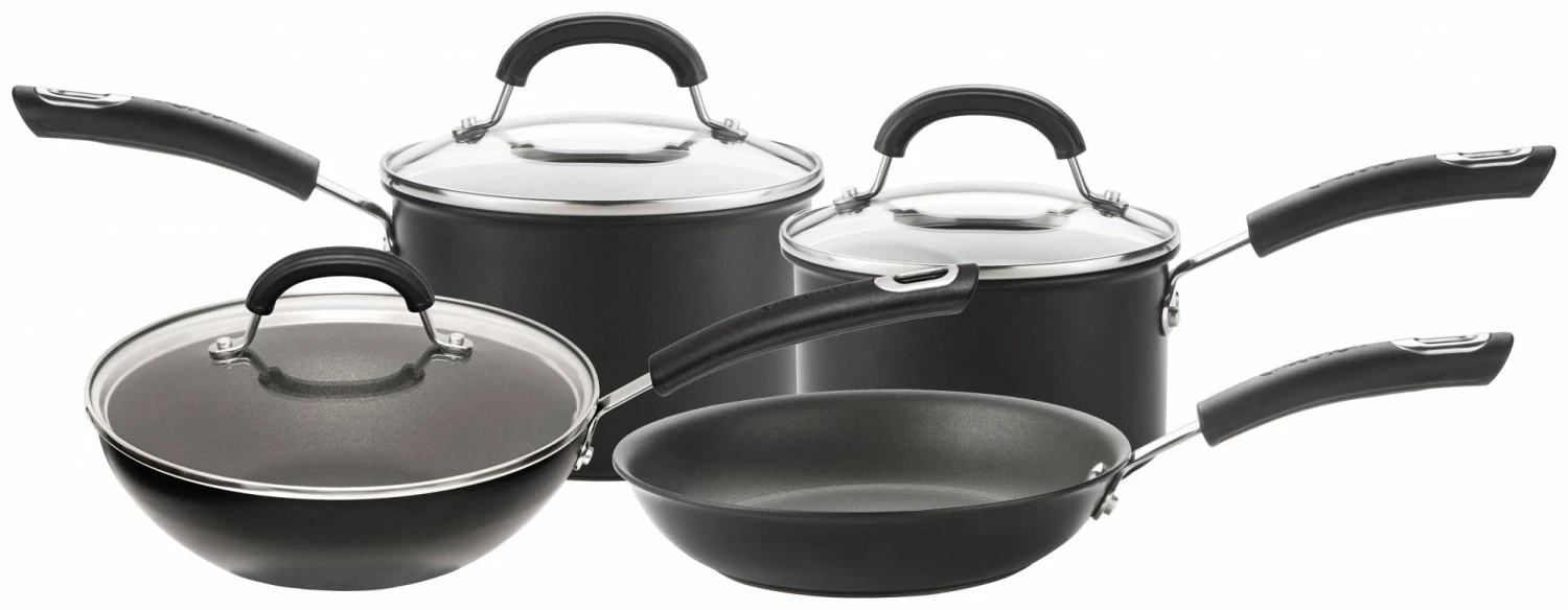 Circulon Total Hard Anodised 4 Piece Pan Set 1 Circulon Total Hard Anodised 4 Piece Pan Set