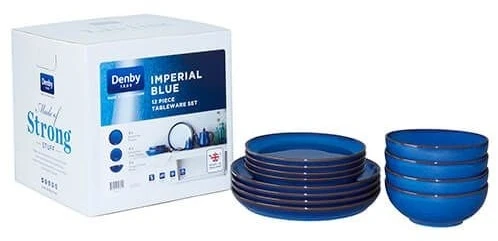 Denby Imperial Blue 12 Piece Coupe Set 2 Denby Imperial Blue 12 Piece Coupe Set - Image 2