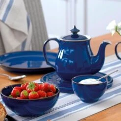 Denby Imperial Blue 12 Piece Coupe Set 5 Denby Imperial Blue 12 Piece Coupe Set -Household Items 35668 14828