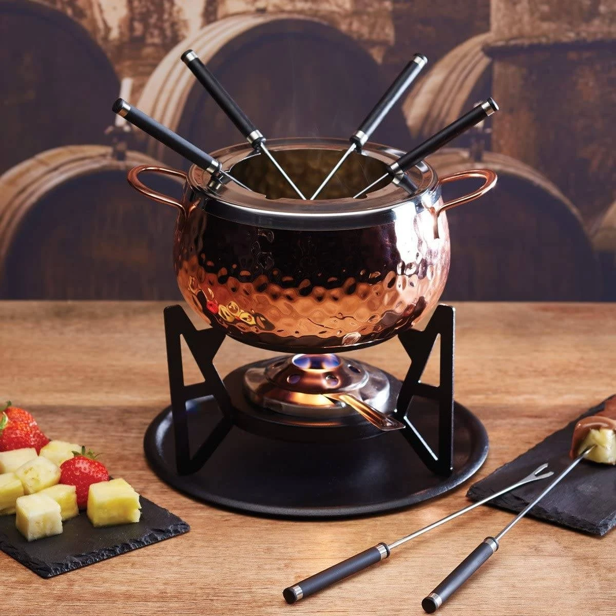 Artesa Artes Copper Finish Fondue Set 3 Artesa Artes Copper Finish Fondue Set - Image 3