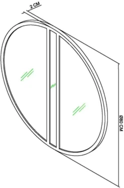 Calgary Mirror Satin Brass -Household Items 38668 12833