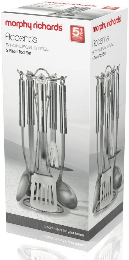 Morphy Richards Accents 5 Piece Tool Set Stainless Steel 4 Morphy Richards Accents 5 Piece Tool Set Stainless Steel - Image 4
