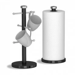 Morphy Richards Accents Towel Pole And Mug Tree Set Black
