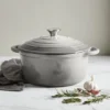 Simply Home Cast Iron 26cm Round Casserole - Grey