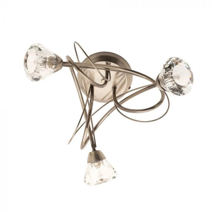 BHS Marianne Flush Ceiling 3 Light Antique Brass 1 BHS Marianne Flush Ceiling 3 Light Antique Brass