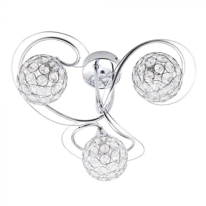 BHS Orianna Flush Ceiling 3 Light Chrome 1 BHS Orianna Flush Ceiling 3 Light Chrome