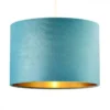 BHS Velvet Easyfit Shade Teal & Brass