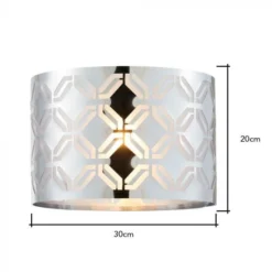 BHS Metallic Lasered Easyfit Shade Silver -Household Items 42815 7749