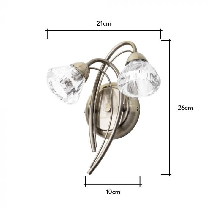 BHS Marianne Wall Light Antique Brass 4 BHS Marianne Wall Light Antique Brass - Image 4