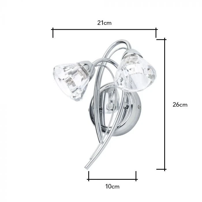 BHS Marianne Wall Light Chrome 4 BHS Marianne Wall Light Chrome - Image 4