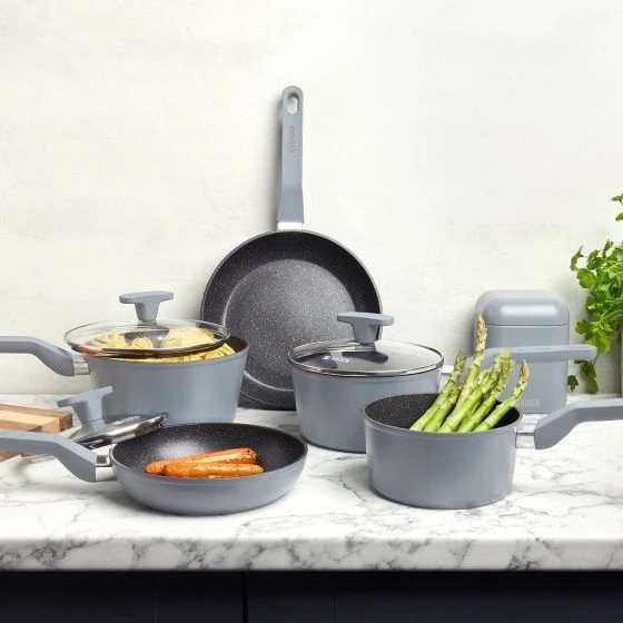 Haden Perth 5 Piece Pan Set - Grey 2 Haden Perth 5 Piece Pan Set - Grey - Image 2