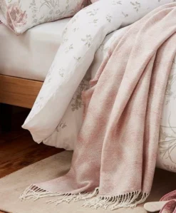Laura Ashley Payton Dark Blush Throw -Household Items 44316 6120