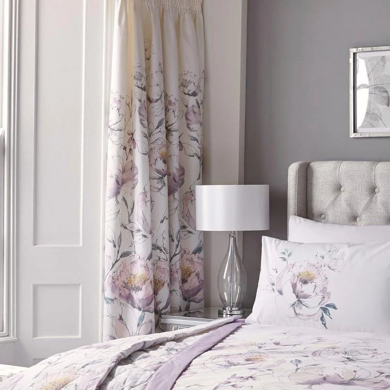 Dream & Drapes Peony Amethyst Curtains 66x72 4 Dream & Drapes Peony Amethyst Curtains 66x72 - Image 4