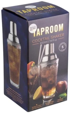 Taylors Eye Witness Glass Cocktail Shaker 400ml - Silver -Household Items 45506 4368