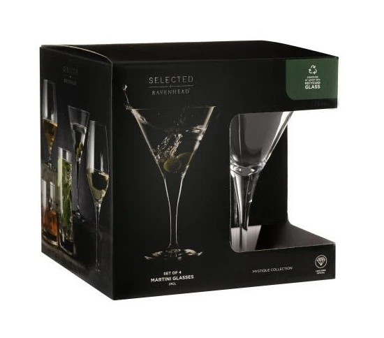 Ravenhead Mystique Martini Glasses Set Of 4 210ml 2 Ravenhead Mystique Martini Glasses Set Of 4 210ml - Image 2