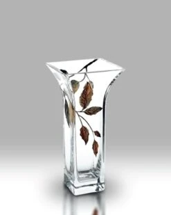 Nobile Gold Leaf Flared Vase 22.5cm