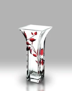 Nobile Ruby Leaf Flared Vase 22.5cm