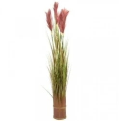 Smart Solar Faux Bouquet - Purple Pampas 120cm