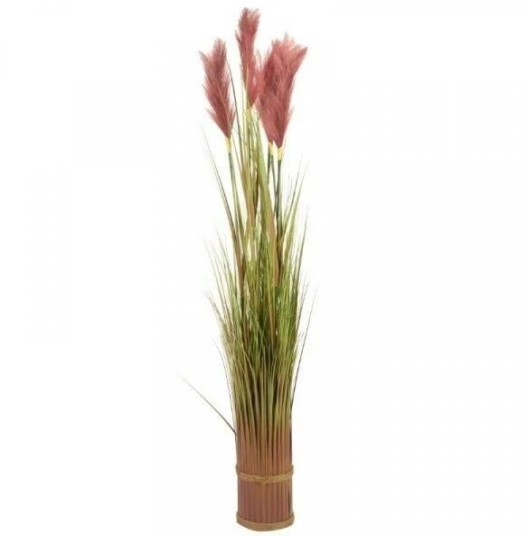 Smart Solar Faux Bouquet - Purple Pampas 120cm 1 Smart Solar Faux Bouquet - Purple Pampas 120cm