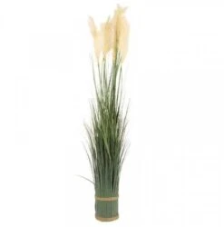 Smart Solar Faux Bouquet - White Pampas 120cm