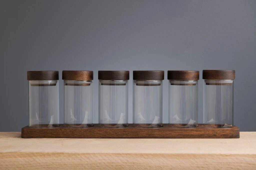 Artisan Street 6 Spice Jars With Board 2 Artisan Street 6 Spice Jars With Board - Image 2