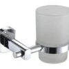 Showerdrape Admirality Glass Toothbrush Holder Chrome