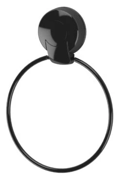 Showerdrape Suctionloc Towel Ring Black