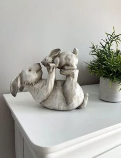 Langs Hare Kissing Noses Ornament