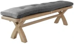 Other Hexham 2.0m Bench Cushion - Grey Check