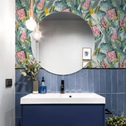 Arthouse Rainforest Escape Green Pink Wallpaper -Household Items 48685 37271