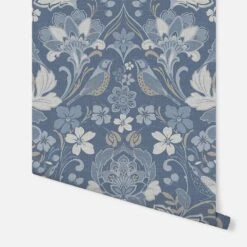 Arthouse Folk Floral Denim Blue Wallpaper 6 Arthouse Folk Floral Denim Blue Wallpaper -Household Items 48692 37237