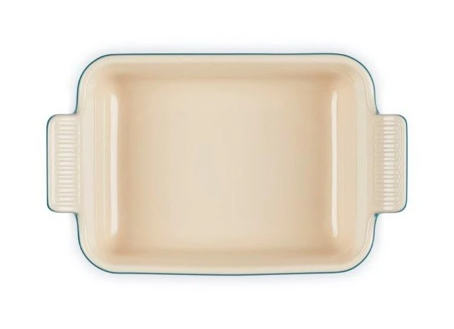 Le Creuset Heritage Deep Rectangular Dish 26cm Deep Teal 2 Le Creuset Heritage Deep Rectangular Dish 26cm Deep Teal - Image 2