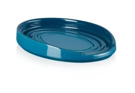 Le Creuset Oval Spoon Rest Deep Teal 2 Le Creuset Oval Spoon Rest Deep Teal - Image 2
