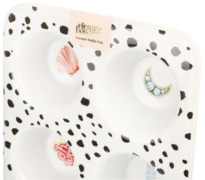 Captivate Eleanor Bowmer Ceramic Muffin Tin Dalmation 1 Captivate Eleanor Bowmer Ceramic Muffin Tin Dalmation