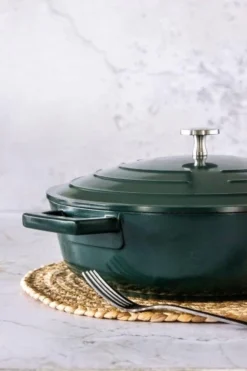 Masterclass Cast Aluminium Shallow Casserole Dish 28cm Green -Household Items 49188 36040