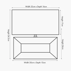 Pacific Lifestyle Block Black Ceramic Rectangular Table Lamp -Household Items 50009 33790