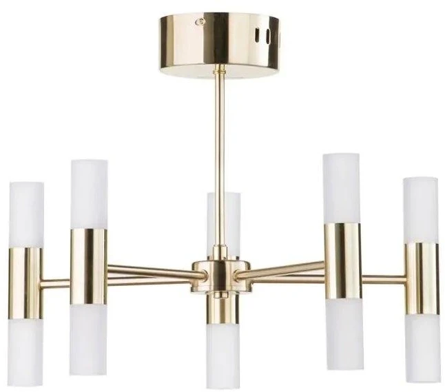 BHS Lois 10 Light Semi Flush Ceiling Light Brass 1 BHS Lois 10 Light Semi Flush Ceiling Light Brass