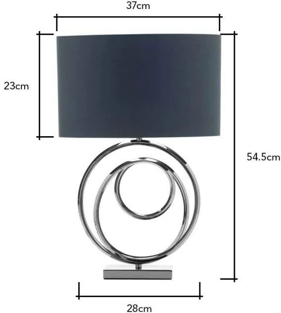 BHS Saturn Swirl Base Table Lamps Lamp Dark Grey Shade 2 BHS Saturn Swirl Base Table Lamps Lamp Dark Grey Shade - Image 2