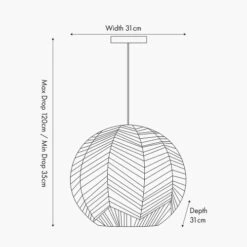 Pacific Lifestyle Sibuco Natural Woven Paper Pendant 5 Pacific Lifestyle Sibuco Natural Woven Paper Pendant -Household Items 50035 33713