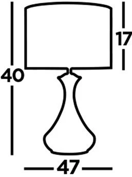 Searchlight Touch Table Lamps Lamp - Antique Brass & Fabric Shade 2 Searchlight Touch Table Lamps Lamp - Antique Brass & Fabric Shade - Image 2