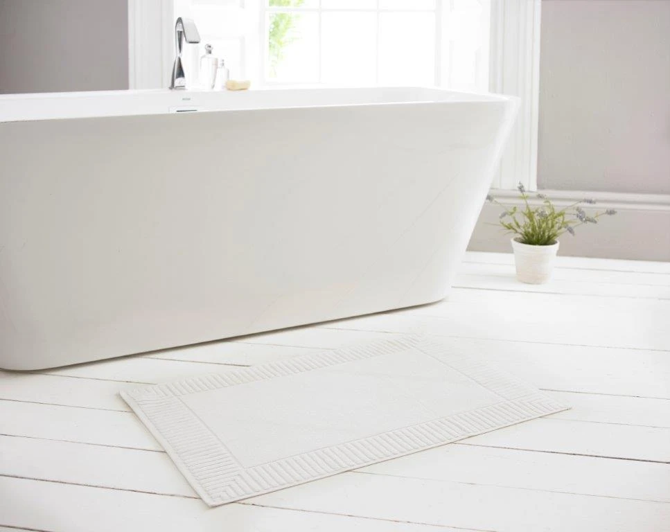 Deyongs Bliss Terry Bath Mat White 1 Deyongs Bliss Terry Bath Mat White