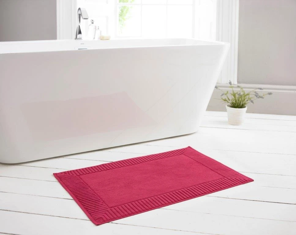 Deyongs Bliss Terry Bath Mat Magenta 1 Deyongs Bliss Terry Bath Mat Magenta