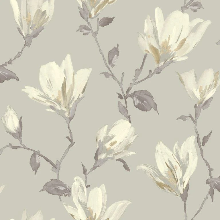 Arthouse Lily Floral Natural Wallpaper 1 Arthouse Lily Floral Natural Wallpaper